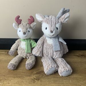 Mary Meyer Fab Fuzz Sparkle & Kringles Putty Reindeer Lovey Stuffed Animal READ